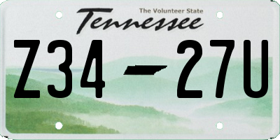 TN license plate Z3427U