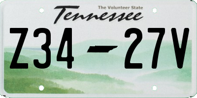 TN license plate Z3427V