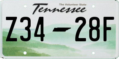TN license plate Z3428F