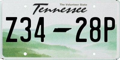 TN license plate Z3428P