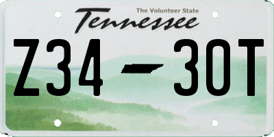 TN license plate Z3430T