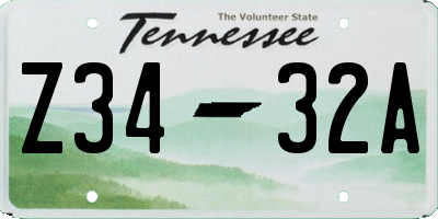 TN license plate Z3432A