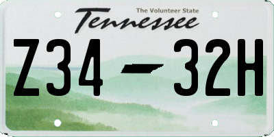 TN license plate Z3432H