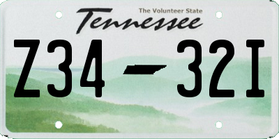 TN license plate Z3432I