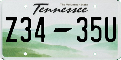 TN license plate Z3435U