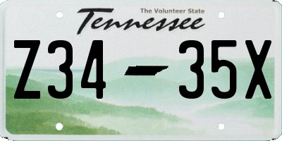 TN license plate Z3435X