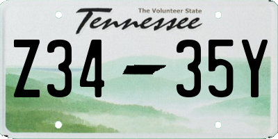 TN license plate Z3435Y