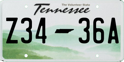 TN license plate Z3436A