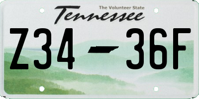 TN license plate Z3436F