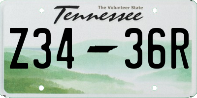 TN license plate Z3436R