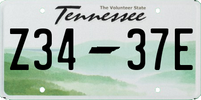 TN license plate Z3437E
