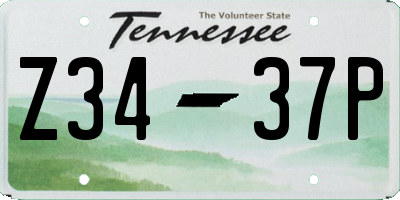 TN license plate Z3437P