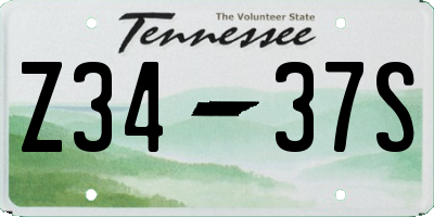 TN license plate Z3437S
