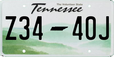 TN license plate Z3440J