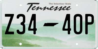 TN license plate Z3440P