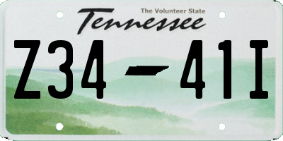 TN license plate Z3441I