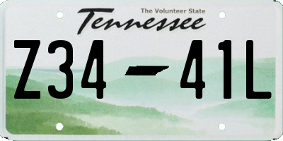 TN license plate Z3441L