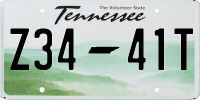 TN license plate Z3441T