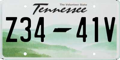 TN license plate Z3441V
