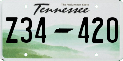 TN license plate Z3442O