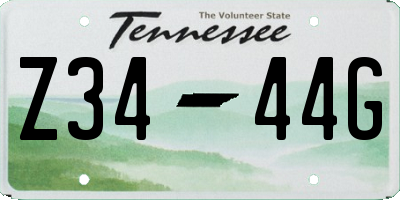 TN license plate Z3444G