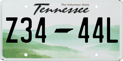 TN license plate Z3444L