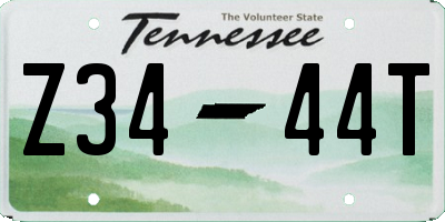 TN license plate Z3444T