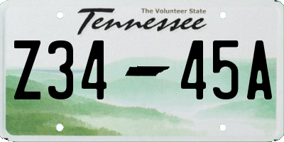 TN license plate Z3445A