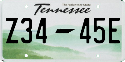 TN license plate Z3445E