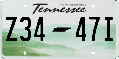TN license plate Z3447I