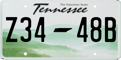 TN license plate Z3448B