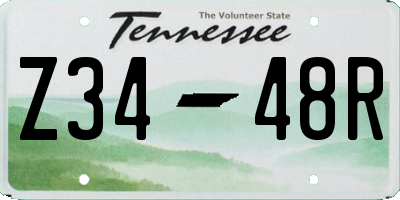 TN license plate Z3448R