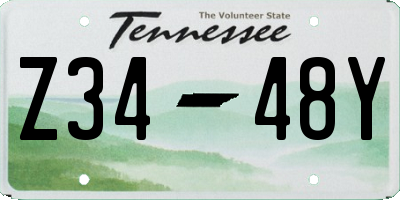 TN license plate Z3448Y