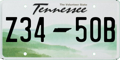 TN license plate Z3450B