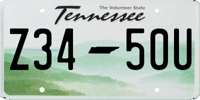 TN license plate Z3450U