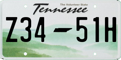 TN license plate Z3451H