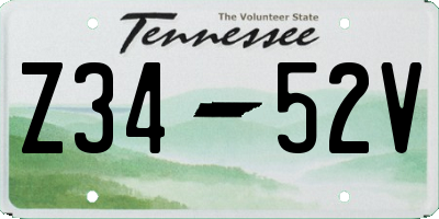 TN license plate Z3452V
