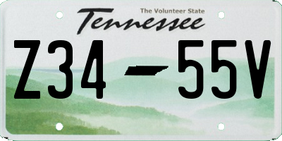 TN license plate Z3455V