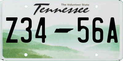 TN license plate Z3456A