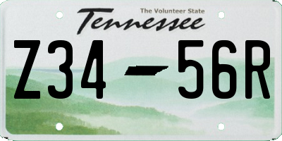 TN license plate Z3456R