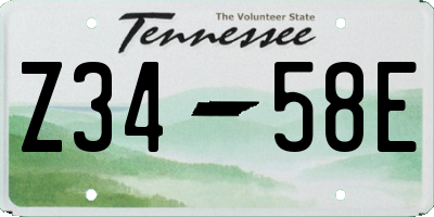 TN license plate Z3458E