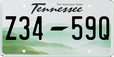 TN license plate Z3459Q