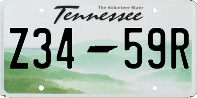 TN license plate Z3459R