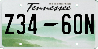 TN license plate Z3460N