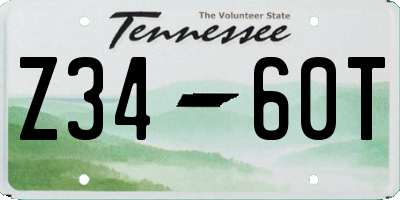 TN license plate Z3460T