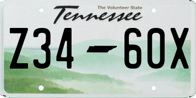 TN license plate Z3460X