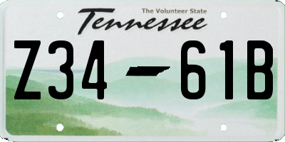 TN license plate Z3461B