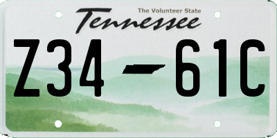 TN license plate Z3461C