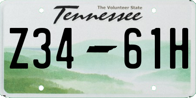 TN license plate Z3461H