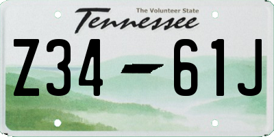 TN license plate Z3461J